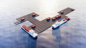 3D model of floating pier.