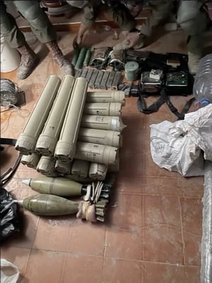 Weapons discovered in Rafah operations.