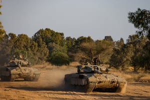 IDF forces along Gaza border.