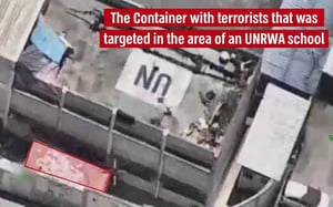 IDF conducts precision strike on container serving as terror HQ next to UNRWA school