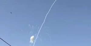 Interception of Hezbollah rocket