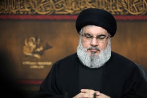 Playing mind games with Israel. Hassan Nasrallah.
