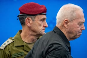IDF Chief of Staff Herzi Halevi with Israeli Defense Minister Yoav Gallant, Jerusalem, May 14, 2024. 