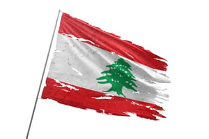 Heading to war? Lebanese flag.