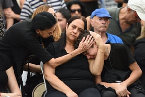 Family of an Observation field intelligence soldier who was killed on October 7th, at her funeral