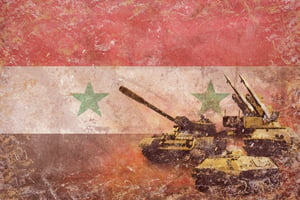 Syrian Army. Illustration.