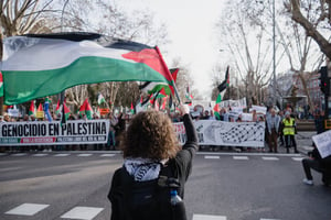Madrid, Spain: Demonstration for Palestine and against the "genocide" in Gaza