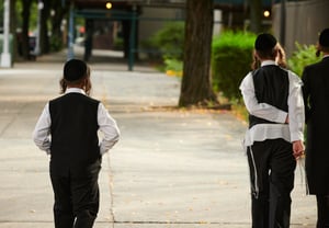 Jewish boys walking in New York