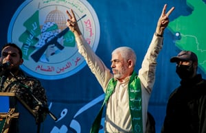  Yahya Sinwar, leader of Hamas in the Gaza Strip