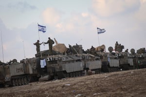 IDF reservist soldiers near the Gaza border, Southern Israel