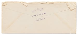 Original envelope of letter penned by Einstein in 1939