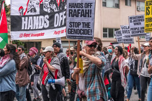 Pro-Hamas demonstrators in LA