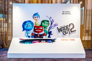 "Inside out 2"  display at the cinema