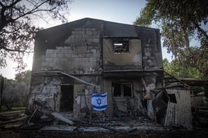 Remains of a home destroyed on October 7th