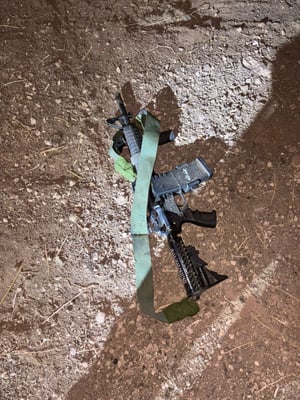 M16 rifle uncovered last night