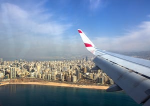 Plane's eye view of Beirut.