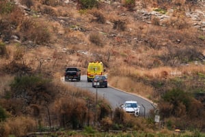 Israeli rescue force in the area of a Hezbollah drone attack near Moshav Beit Hillel, June 23, 2024