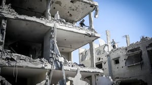 Rubble in Gaza following an IDF operation (archive)