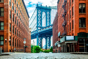 Dumbo section of Brooklyn, location of bookstore