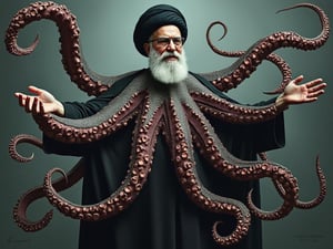 Khamenei as octopus.