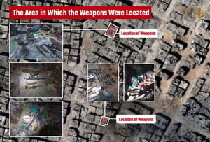 Infographic showing weapons locations in Rafah.