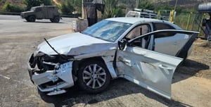 Car involved in ramming attack