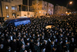 The funeral of Asher Menachem Paley HYD, February 11, 2023