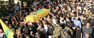 Funeral for Hezbollah fighter