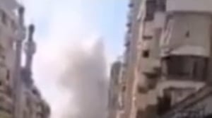 Footage of targeted strike in Beirut.