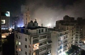 Picture of an alleged Israeli strike in Kola, Beirut, 30 September 2024