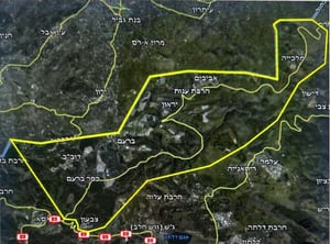 The new closed military zone as delineated by the Northern Command commander.