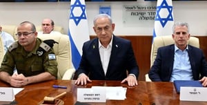 Netanyahu during cabinet meeting following the Iran attack