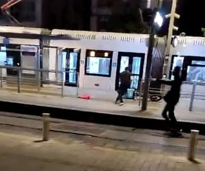 Terrorists attacking light rail.