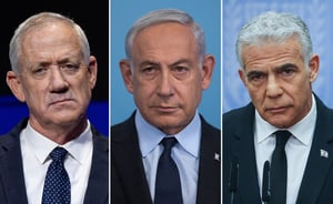 Benny Gantz, Binyamin Netanyahu, Yair Lapid