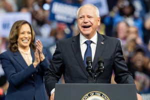 Kamala Harris and Tim Walz