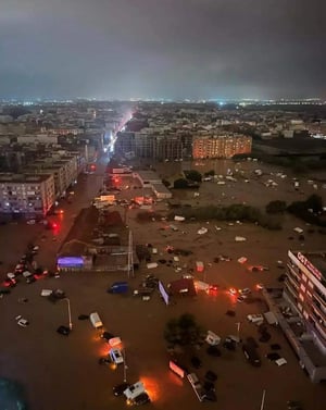 Heavy rainfall in Spain