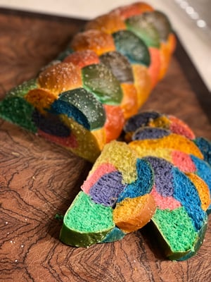 Rainbow challah