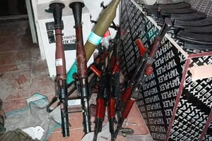 Seized Hezbollah weapons