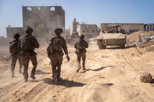 IDF forces in the Gaza Strip.