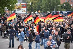 Far right rally in Germany