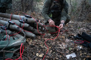 Rockets discovered by Shaldag forces.