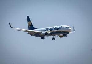 A Ryanair jet