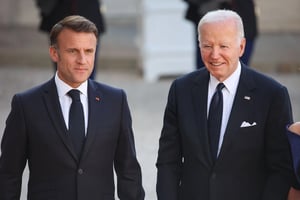 Macron; US President Joe Biden