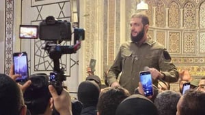 al-Julani at the Omayyad Mosque