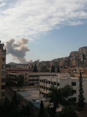 Striking Mezzeh air base.