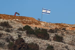 Israeli soldiers working on the Israeli border with Lebanon, northern Israel, on December 1, 2024