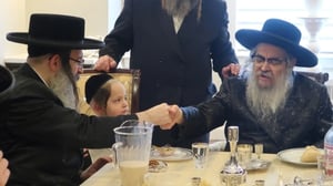 Satmar Rov with his son in law