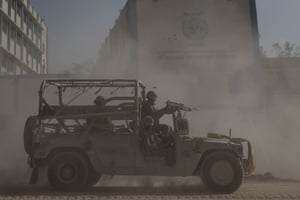 Israeli soldiers seen operating in Beit Hanoun, in the northern Gaza Strip, during an Israeli military operation in the Gaza Strip