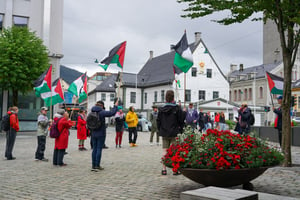 Pro-Palestine demonstration in Bergen, Norway