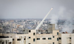 Hamas rocket fire on October 7, 2023